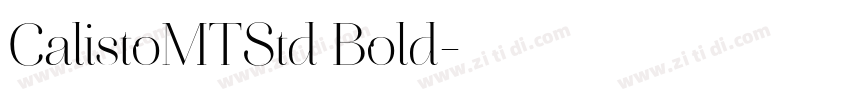 CalistoMTStd Bold字体转换